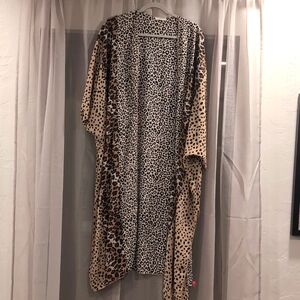 Leopard long kimono